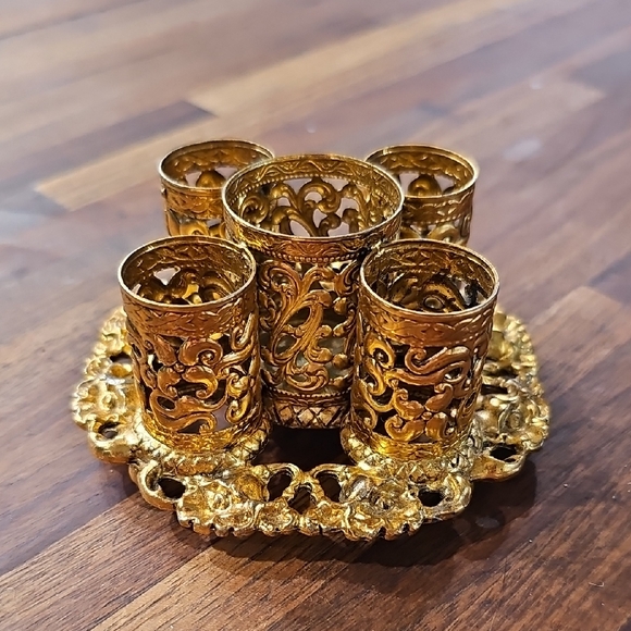 VINTAGE Lipstick Holder Matson Stylebuilt Gold Filigree Vanity New York Make Up - Picture 1 of 8